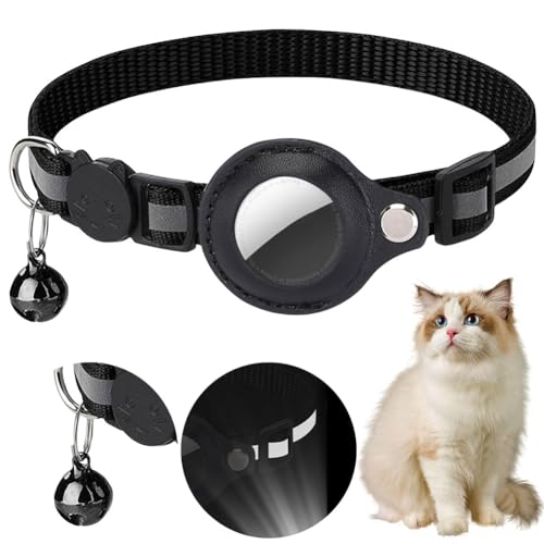 Tikhell Mini Katze Tracker, Haustier Tracker für Katzen Hunde Katzenhalsband mit Glocke Katze Tracker GPS Halsband für kleine Katzen GPS Tracker Halter Verstellbar von Tikhell