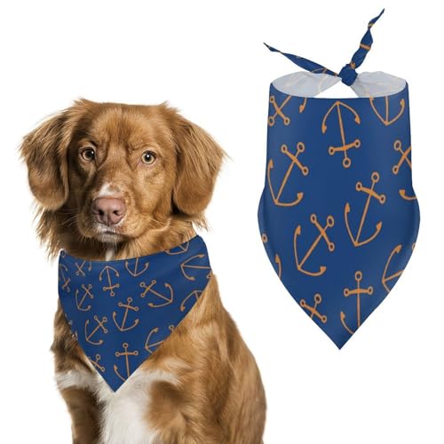 Hund Bandanas Anker Muster Hundeschal Latztuch Für Haustiere Large: 70 * 30 cm von Tilivyx