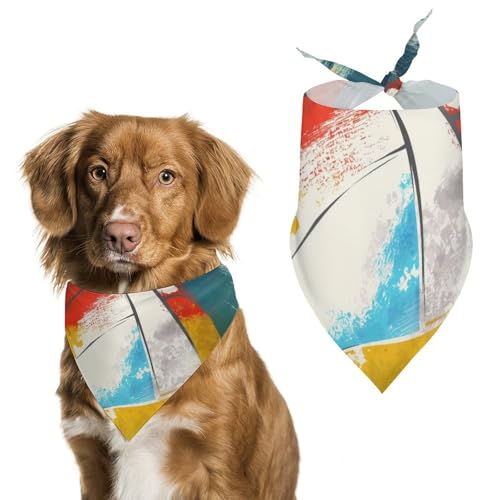 Hund Bandanas Aquarell-Ball Hundeschal Latztuch Für Haustiere Large: 70 * 30 cm von Tilivyx