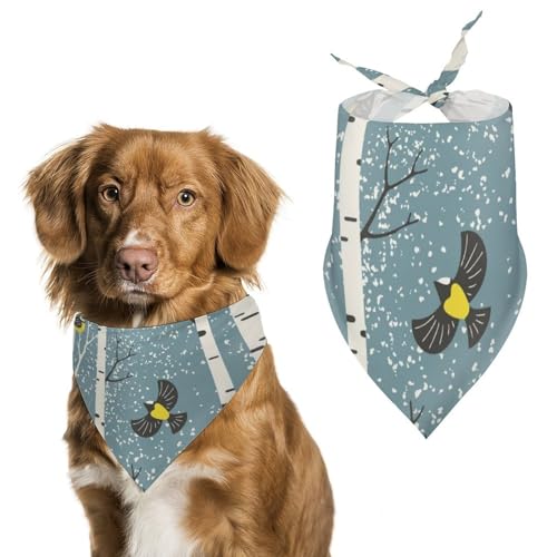 Hund Bandanas Bäume Und Vögel Hundeschal Latztuch Für Haustiere Large: 70 * 30 cm von Tilivyx