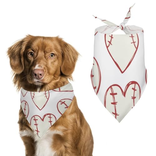 Hund Bandanas Baseball Sport Ball Hundeschal Latztuch Für Haustiere Large: 70 * 30 cm von Tilivyx