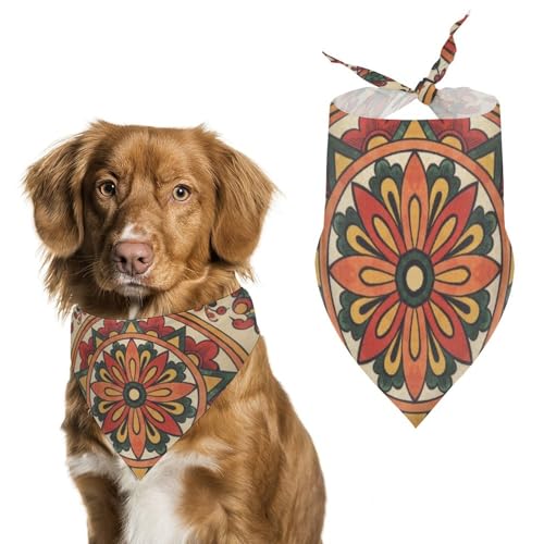 Hund Bandanas Blümchen-Muster Hundeschal Latztuch Für Haustiere Large: 70 * 30 cm von Tilivyx