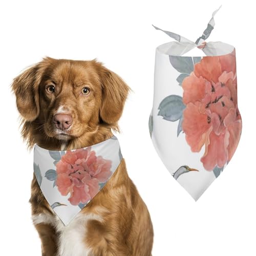 Hund Bandanas Blumen Und Kraniche Vögel Hundeschal Latztuch Für Haustiere Large: 70 * 30 cm von Tilivyx