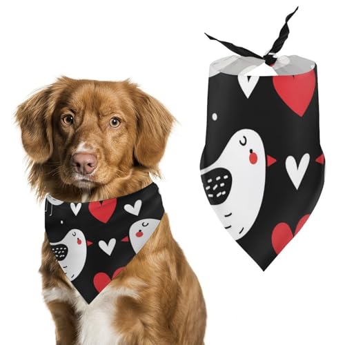 Hund Bandanas Bunte Vögel Muster Hundeschal Latztuch Für Haustiere Large: 70 * 30 cm von Tilivyx