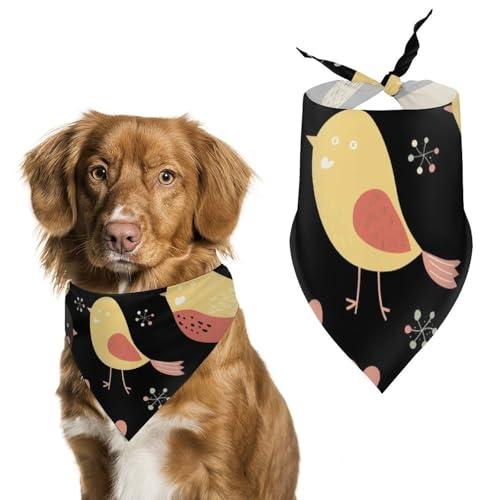 Hund Bandanas Bunte Vögel Muster Hundeschal Latztuch Für Haustiere Large: 70 * 30 cm von Tilivyx