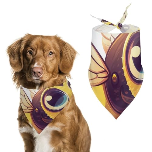 Hund Bandanas Cartoon Biene Hundeschal Latztuch Für Haustiere Large: 70 * 30 cm von Tilivyx