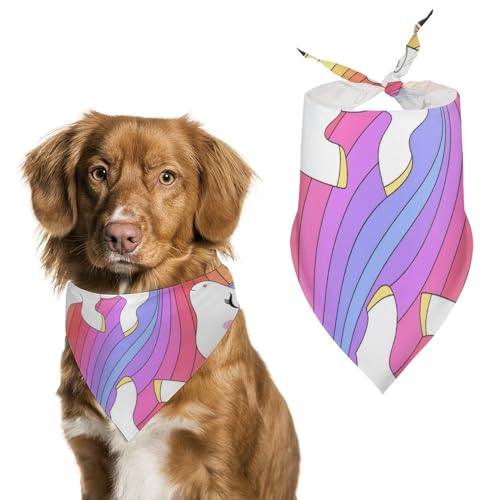 Hund Bandanas Einhörner Regenbogen Hundeschal Latztuch Für Haustiere Large: 70 * 30 cm von Tilivyx