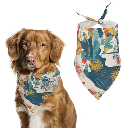 Hund Bandanas Element Muster Hundeschal Latztuch Für Haustiere Large: 70 * 30 cm von Tilivyx