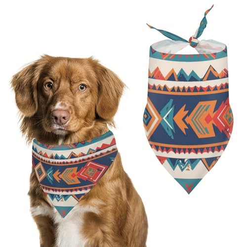 Hund Bandanas Ethnische Stammesmuster Geometrisch Hundeschal Latztuch Für Haustiere Large: 70 * 30 cm von Tilivyx