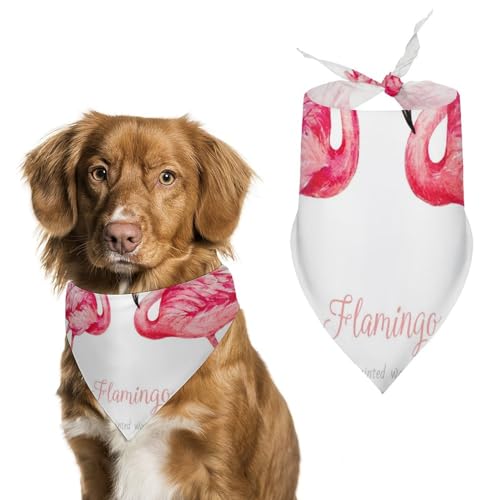 Hund Bandanas Flamingo-Vögel Hundeschal Latztuch Für Haustiere Large: 70 * 30 cm von Tilivyx