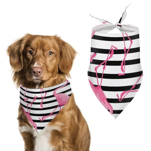 Hund Bandanas Flamingo Vögel Hundeschal Latztuch Für Haustiere Large: 70 * 30 cm von Tilivyx