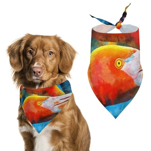 Hund Bandanas Flamingo-Vogel Hundeschal Latztuch Für Haustiere Large: 70 * 30 cm von Tilivyx