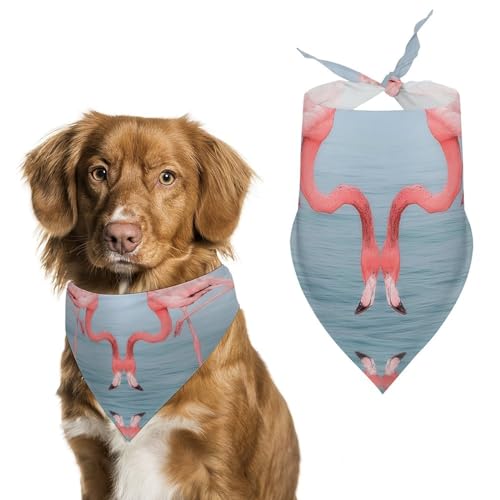 Hund Bandanas Flamingo-Vogel Hundeschal Latztuch Für Haustiere Large: 70 * 30 cm von Tilivyx