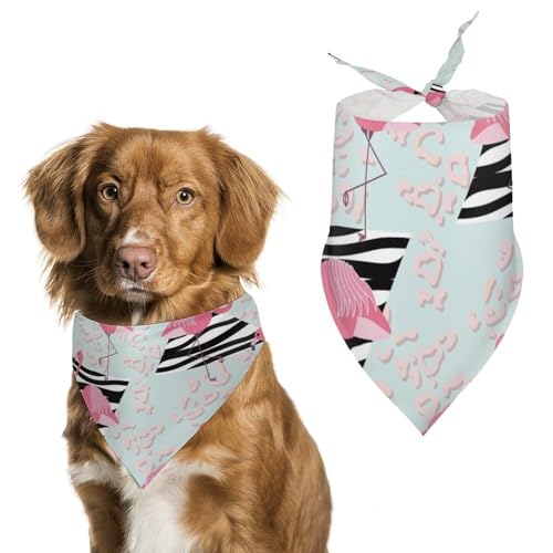 Hund Bandanas Flamingo-Vogel-Muster Hundeschal Latztuch Für Haustiere Large: 70 * 30 cm von Tilivyx