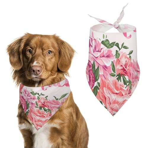 Hund Bandanas Flamingo-Vogel Rosa Hundeschal Latztuch Für Haustiere Large: 70 * 30 cm von Tilivyx