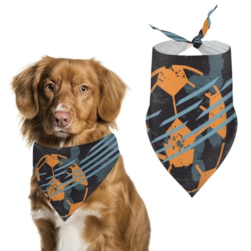 Hund Bandanas Fußball Ball Sport Muster Hundeschal Latztuch Für Haustiere Large: 70 * 30 cm von Tilivyx