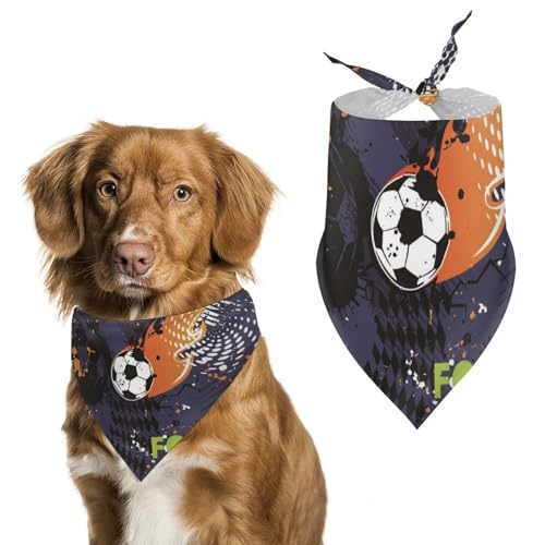 Hund Bandanas Fußball Ball Sport Muster Hundeschal Latztuch Für Haustiere Large: 70 * 30 cm von Tilivyx