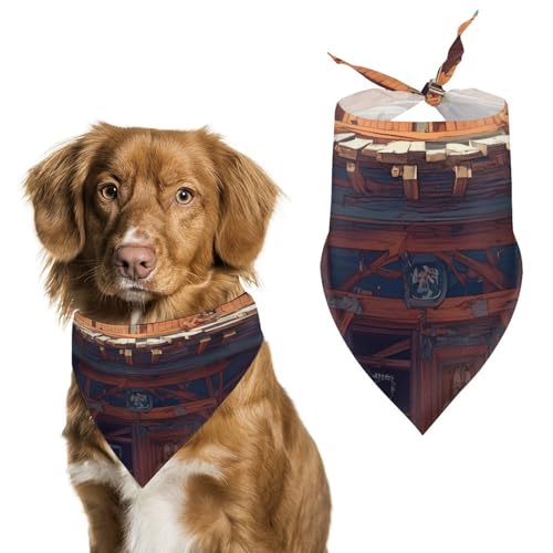 Hund Bandanas Holztür Vintage Hundeschal Latztuch Für Haustiere Large: 70 * 30 cm von Tilivyx