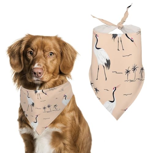 Hund Bandanas Japanische Kraniche Vogel Hundeschal Latztuch Für Haustiere Large: 70 * 30 cm von Tilivyx