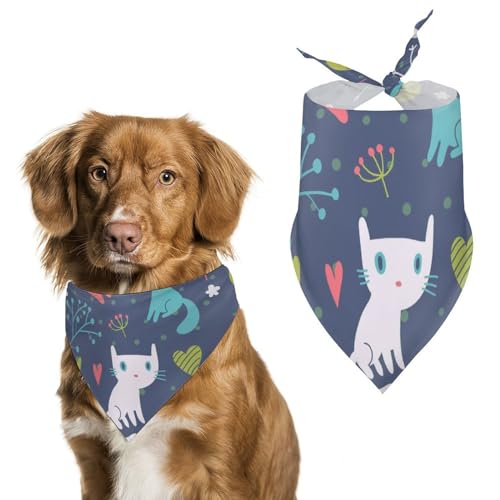 Hund Bandanas Katzen Und Vögel Hundeschal Latztuch Für Haustiere Large: 70 * 30 cm von Tilivyx