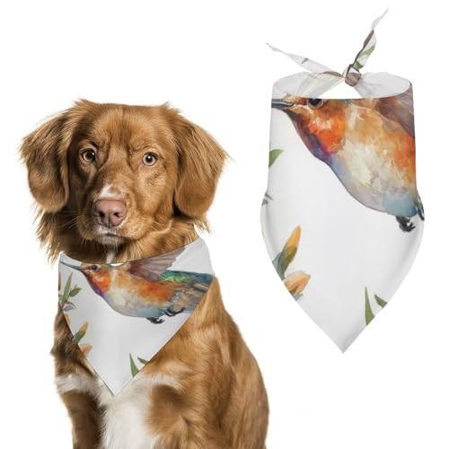 Hund Bandanas Kolibri Niedlicher Vogel Hundeschal Latztuch Für Haustiere Large: 70 * 30 cm von Tilivyx