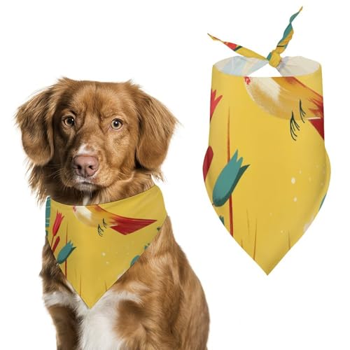 Hund Bandanas Kolibri Vogel Tropische Blätter Hundeschal Latztuch Für Haustiere Large: 70 * 30 cm von Tilivyx