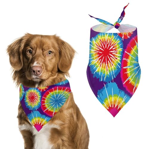 Hund Bandanas Krawattenfärbung Hintergrund Hundeschal Latztuch Für Haustiere Large: 70 * 30 cm von Tilivyx