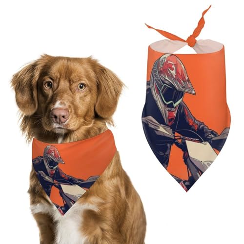 Hund Bandanas Motocross Sport Motorrad Hundeschal Latztuch Für Haustiere Large: 70 * 30 cm von Tilivyx