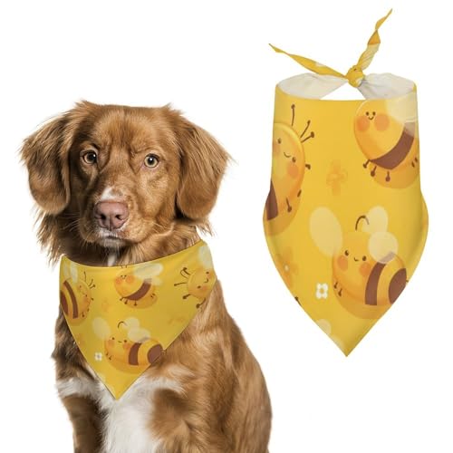 Hund Bandanas Niedliche Bienen Muster Hundeschal Latztuch Für Haustiere Large: 70 * 30 cm von Tilivyx