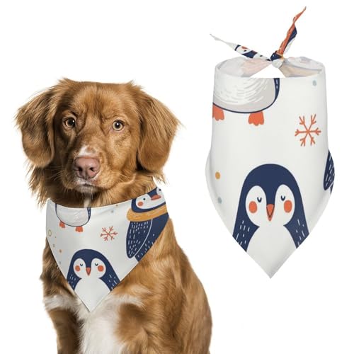 Hund Bandanas Niedliche Pinguine Muster Hundeschal Latztuch Für Haustiere Large: 70 * 30 cm von Tilivyx