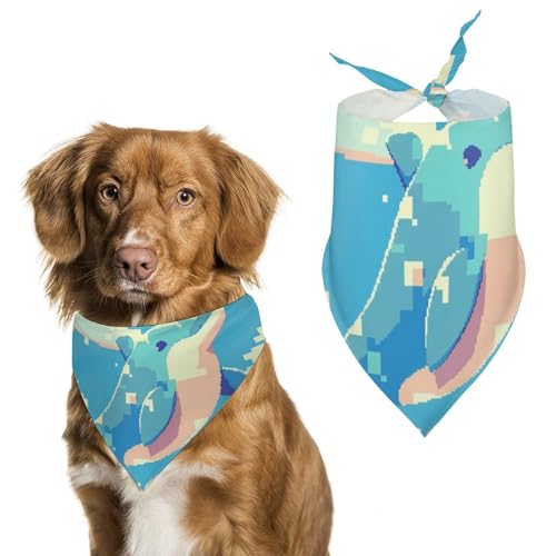 Hund Bandanas Niedlicher Delphin Mit Ball Hundeschal Latztuch Für Haustiere Large: 70 * 30 cm von Tilivyx