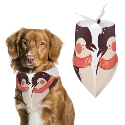 Hund Bandanas Niedlicher Pinguin Tier Hundeschal Latztuch Für Haustiere Large: 70 * 30 cm von Tilivyx