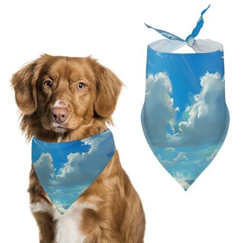 Hund Bandanas Ozeanwellen Delfine Hundeschal Latztuch Für Haustiere Large: 70 * 30 cm von Tilivyx