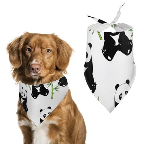 Hund Bandanas Panda-Muster Hundeschal Latztuch Für Haustiere Large: 70 * 30 cm von Tilivyx