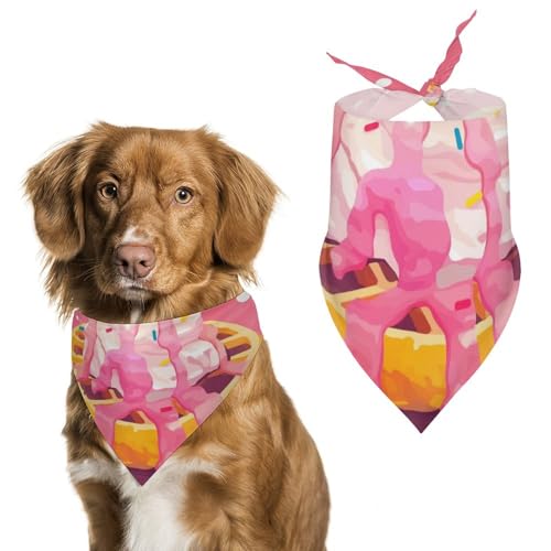 Hund Bandanas Rosa Kuchen Dessert Hundeschal Latztuch Für Haustiere Large: 70 * 30 cm von Tilivyx