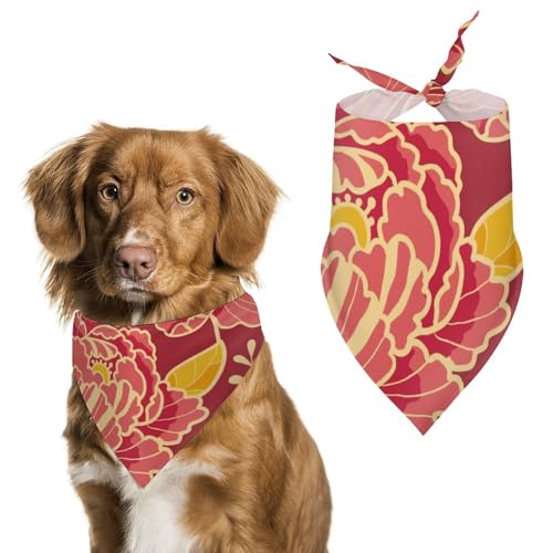 Hund Bandanas Rose Blossom Blumen Hundeschal Latztuch Für Haustiere Large: 70 * 30 cm von Tilivyx