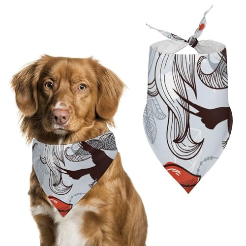 Hund Bandanas Rosenblüten-Vogel Hundeschal Latztuch Für Haustiere Large: 70 * 30 cm von Tilivyx