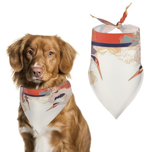 Hund Bandanas Schöne Kraniche Vögel Hundeschal Latztuch Für Haustiere Large: 70 * 30 cm von Tilivyx