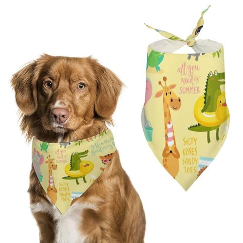 Hund Bandanas Sommer-Strand-Tiere Hundeschal Latztuch Für Haustiere Large: 70 * 30 cm von Tilivyx