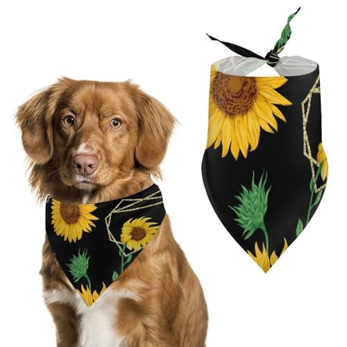 Hund Bandanas Sonnenblumen Hundeschal Latztuch Für Haustiere Large: 70 * 30 cm von Tilivyx