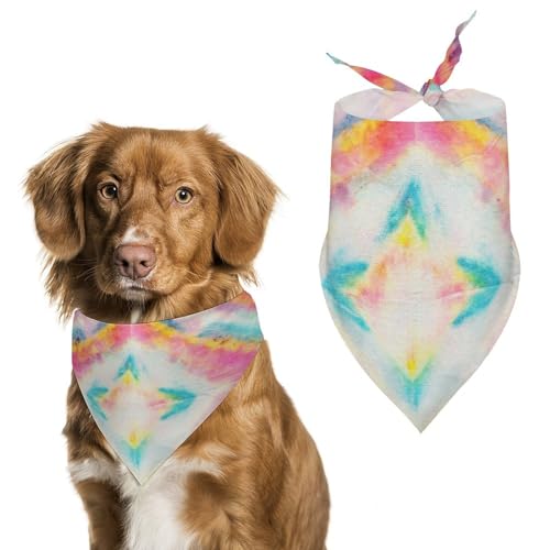 Hund Bandanas Tie Dye Muster Hundeschal Latztuch Für Haustiere Large: 70 * 30 cm von Tilivyx