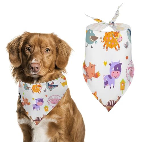 Hund Bandanas Tiere Und Vögel Hundeschal Latztuch Für Haustiere Large: 70 * 30 cm von Tilivyx