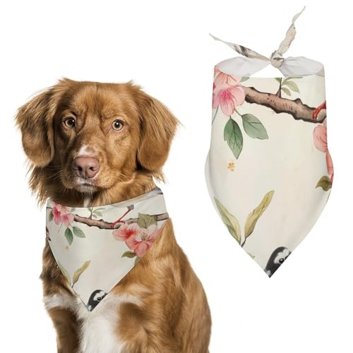 Hund Bandanas Vögel Auf Der Kirschblüte Hundeschal Latztuch Für Haustiere Large: 70 * 30 cm von Tilivyx