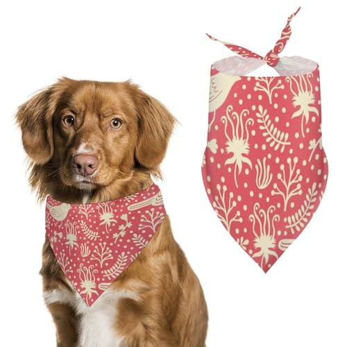 Hund Bandanas Vögel Floral Hundeschal Latztuch Für Haustiere Large: 70 * 30 cm von Tilivyx