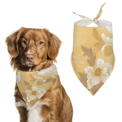 Hund Bandanas Vögel Gold Hundeschal Latztuch Für Haustiere Large: 70 * 30 cm von Tilivyx