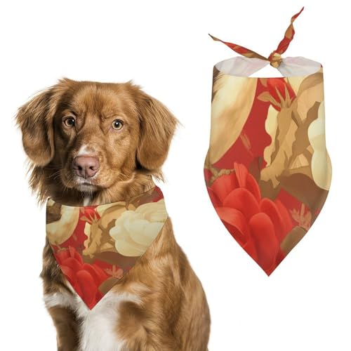 Hund Bandanas Vögel Und Blühende Blumen Hundeschal Latztuch Für Haustiere Large: 70 * 30 cm von Tilivyx