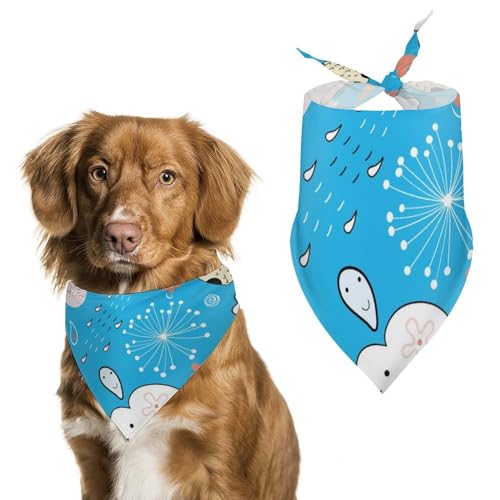 Hund Bandanas Vögel Wolken Muster Hundeschal Latztuch Für Haustiere Large: 70 * 30 cm von Tilivyx