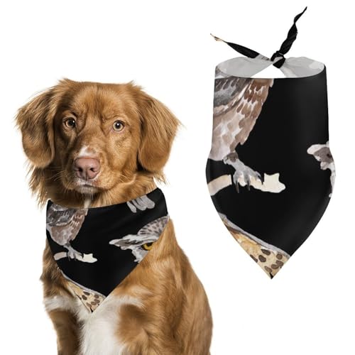 Hund Bandanas Vogel Eule Hundeschal Latztuch Für Haustiere Large: 70 * 30 cm von Tilivyx