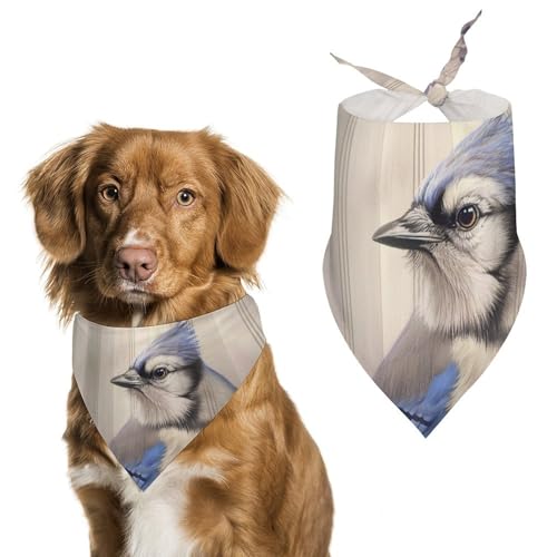 Hund Bandanas Vogel Und Lilafarbene Blumen Hundeschal Latztuch Für Haustiere Large: 70 * 30 cm von Tilivyx