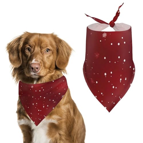 Hund Bandanas Weihnachten Rote Kugeln Hintergrund Hundeschal Latztuch Für Haustiere Large: 70 * 30 cm von Tilivyx